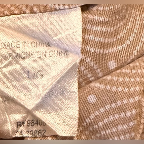 361. MENS Theory Klaus NP Vintage Tan/White Cotton long-sleeve button-down shirt - Picture 4 of 5